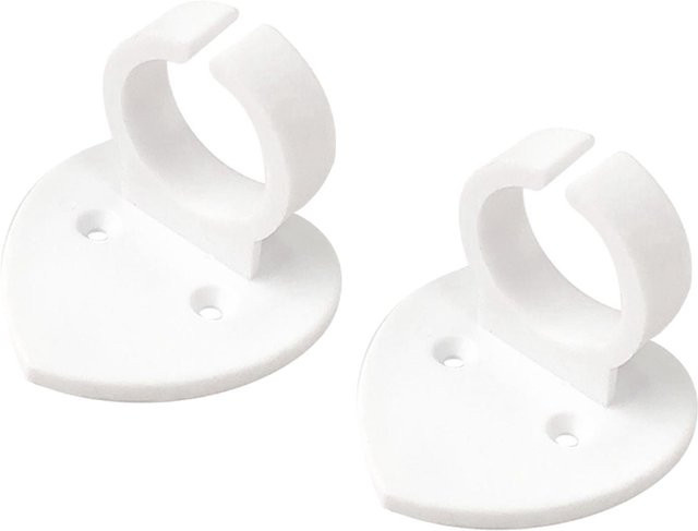 MagiDeal Mikrofon Kleiderbügel Clip Set, selbstklebend, für Griffe von 32-40mm, 2 Stück, in Schwarz oder Weiß - Bild 1