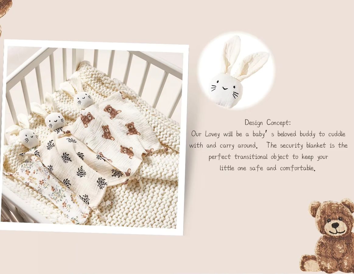 Insular Baby Beruhigendes Handtuch mit Kaninchen Puppe aus Baumwolle - Bild 2