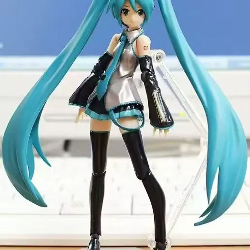 Bandai Hatsune Miku Anime Figur Figma Bewegliche Gelenkfigur aus Kunststoff, mehrfarbig, Höhe: 14 cm - Bild 2
