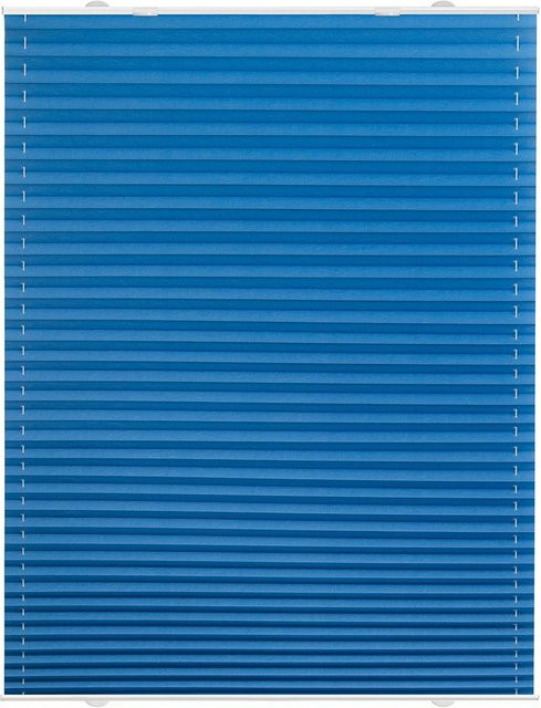 LICHTBLICK Plissee Haftfix ohne Bohren, Blau, B: 50 cm, H: 130 cm - Bild 1