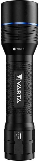 Varta LED Taschenlampe in Schwarz aus Luftfahrtaluminium mit USB-Anschluss und IP67 Schutzklasse - Bild 2