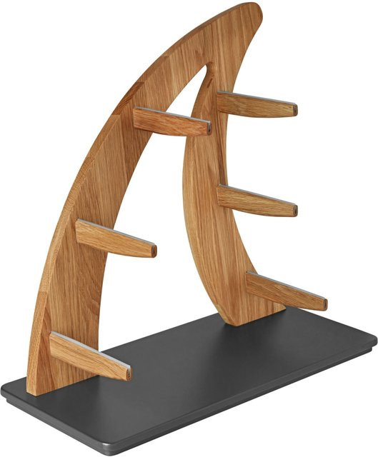 VEGA Teller Etagere Montana dreistöckig in Eiche und Anthrazit, B/H/T: 48 x 46,2 x 25,8 cm - Bild 1
