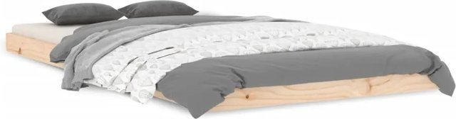 vidaXL Massivholzbett aus Kiefernholz in Braun, Modernes Kinderbett, B/T/H: 100 x 200 x 89 cm - Bild 1