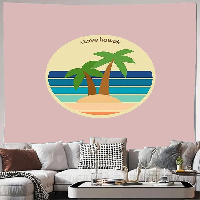 Tropischer Strand Wandteppich mit Meereswelle von JMG Household Supplies, Mehrfarbig, Breite: 70 cm, Höhe: 100 cm - Bild 1