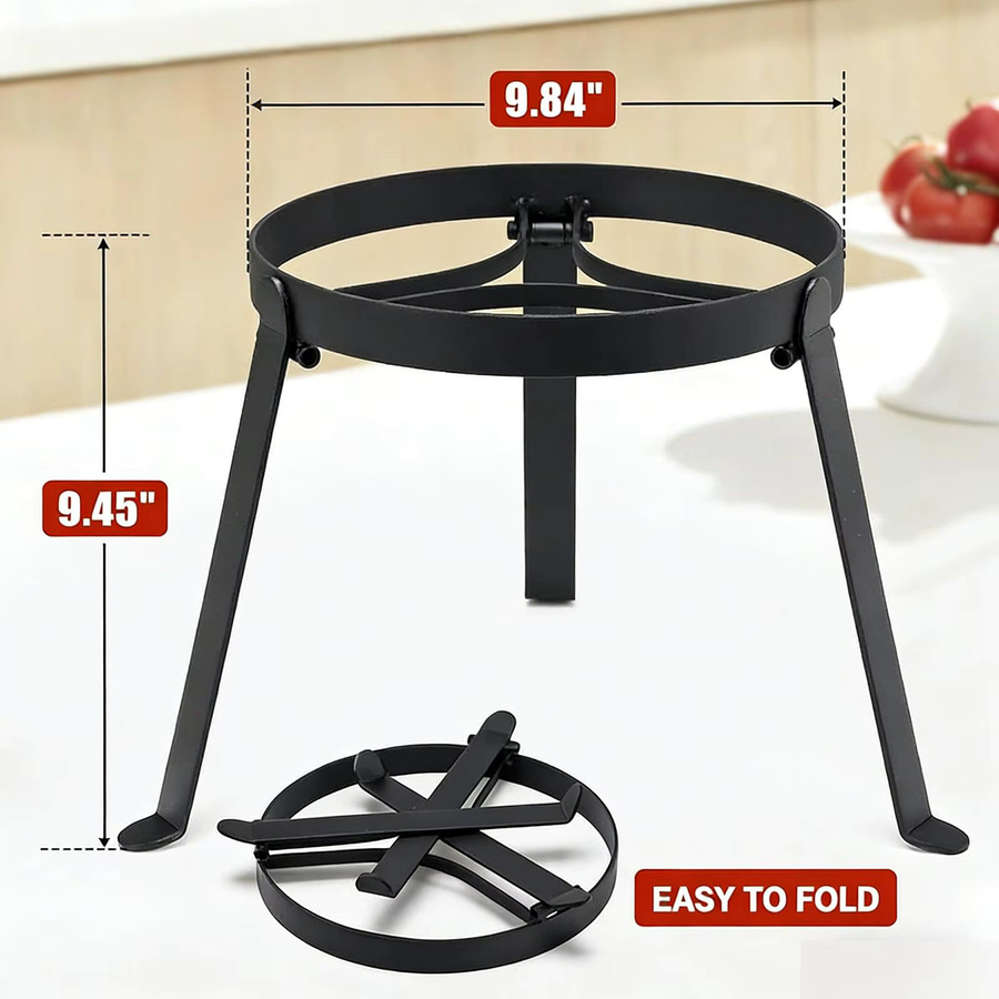 Tooyful Lagerfeuer-Dreifußständer aus Eisen in Schwarz für Dutch Oven und Kochgeschirr, Höhe: 25,0 cm, Breite: 24,0 cm - Bild 4