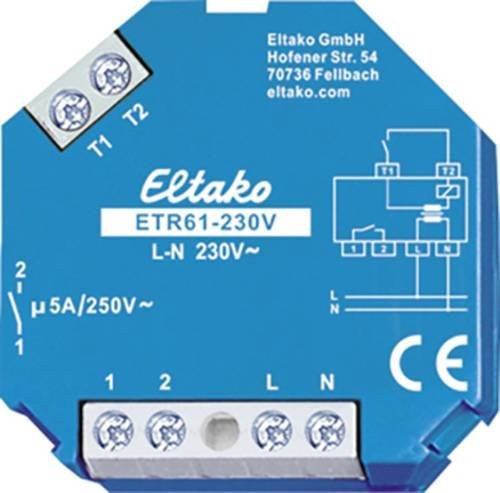 Eltako ETR61-230V Trennrelais zur Steuerung von Rollo und Jalousie mit 5 A Schaltstrom in Blau und Weiß - Bild 1