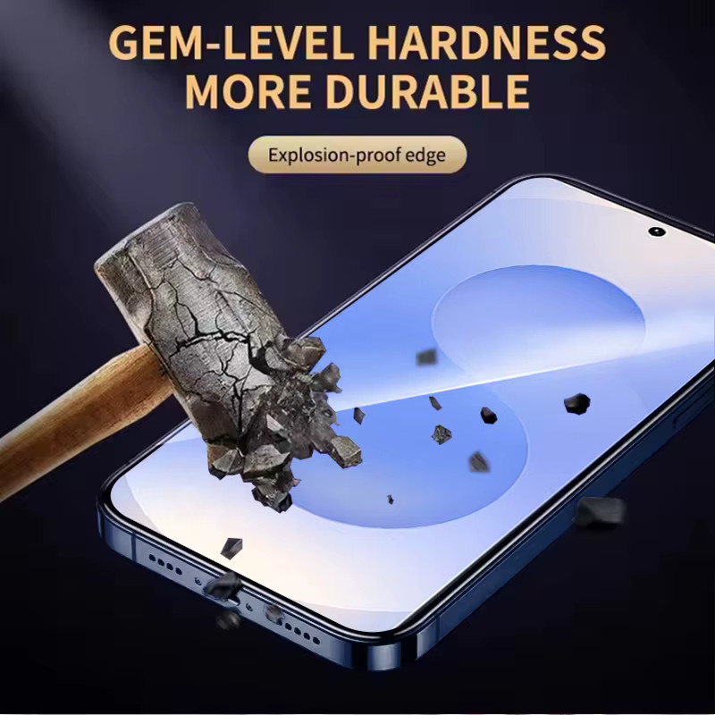 3er-Pack Samsung Galaxy S25 Displayschutzfolie aus gehärtetem 9H Glas, transparent, kompatibel mit Fingerabdruck-Entsperrung - Bild 3