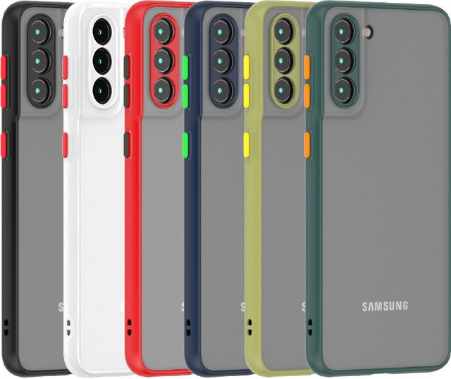 Stoßfeste PC-Handyhülle für Samsung Galaxy A14 A24 A34 A54 A15 A25 A35 A55 5G in Grün mit mattem Hautgefühl - Bild 1