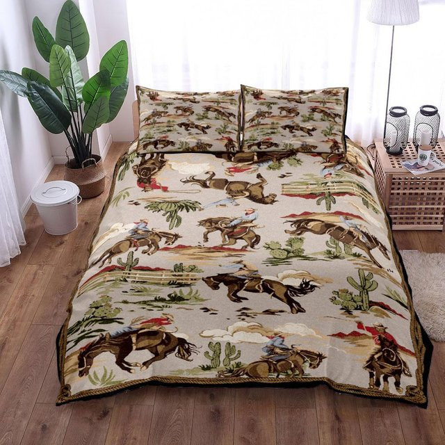 Afrikanisches Bologan Ethno Bettwäsche-Set mit Tier-Motiv in Beige, Material Mikrofaser Polyester, B/H: 140 x 210 cm - Bild 1