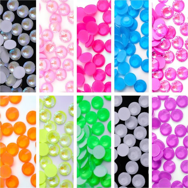 zhanwSP Nail Art Strass, leuchtende Kristall Dekorationen, Glänzend - Bild 1