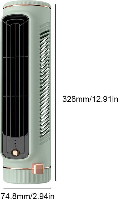 APWIKOGER Wiederaufladbarer Luftkühler zur Wandmontage, Leiser vertikaler Turmventilator in Weiß - Bild 1