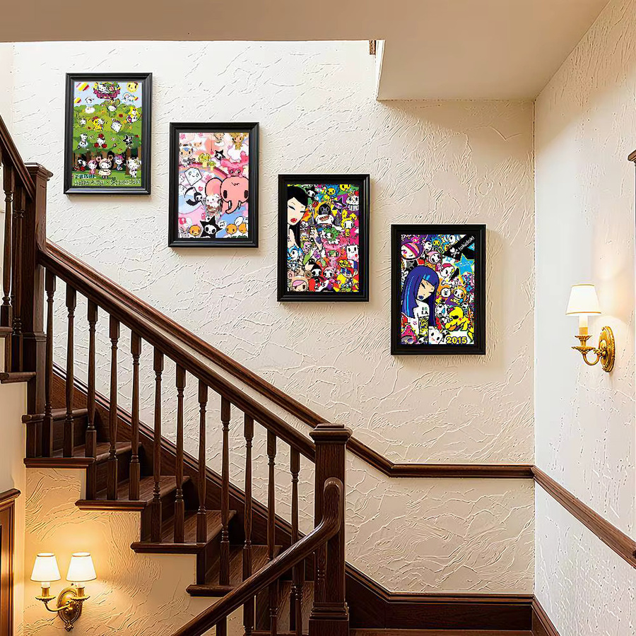 Kayou Tokidoki Poster Kunstdruck im Anime-Stil mit Tiermotiven, mehrfarbig, Papier - Bild 4
