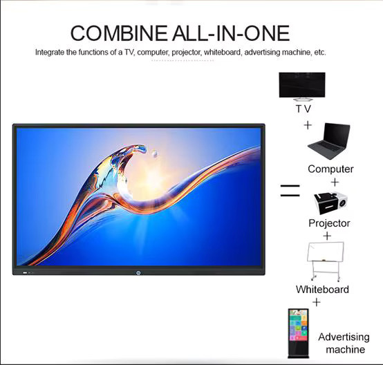 Interaktives Smartboard All-in-One Elektronisches Whiteboard mit 20-Punkt-Touchscreen in Schwarz - Bild 2