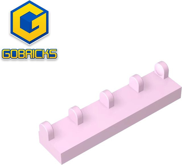Gobricks GDS-M439 Scharnier Fliese 1x4, Bausteine, Rosa / Pink - Bild 1