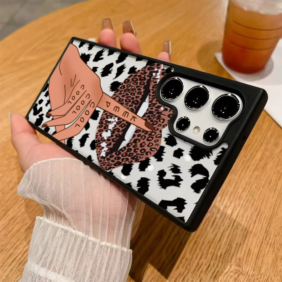 AKABEILA Silikon Handyhülle mit Leoparden-Lippen-Design für Samsung Galaxy A-Serie in Multicolour - Bild 2