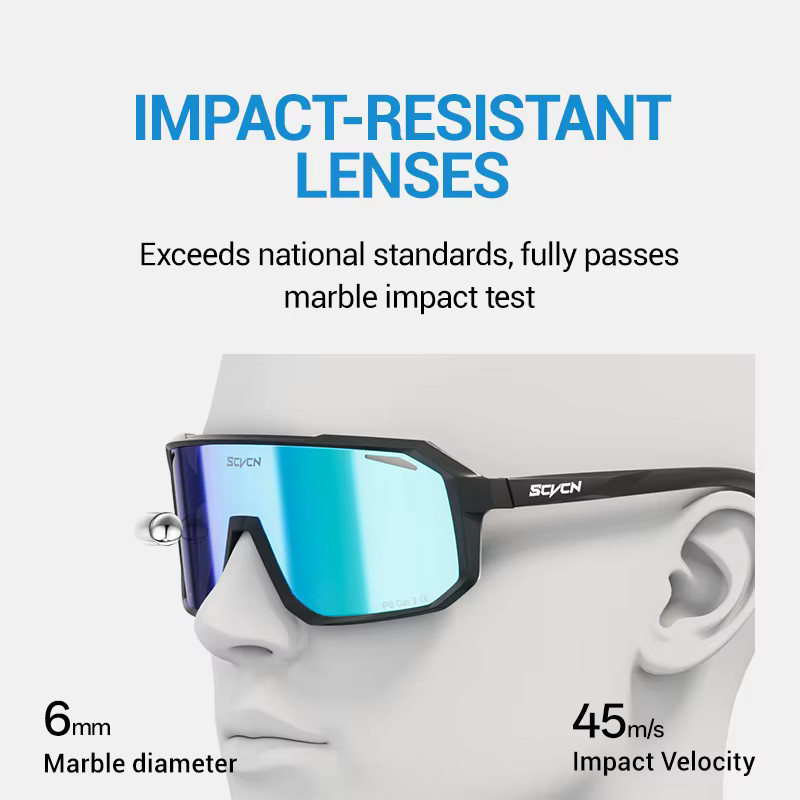 SCVCN Sportsonnenbrille, Vollrand, Kunststoff, Unisex - Bild 4