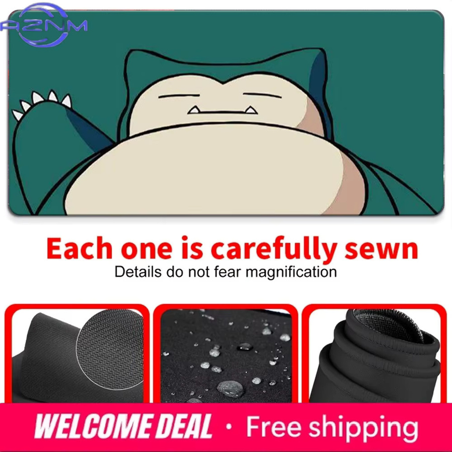 Potdemiel Gaming-Schreibtischunterlage Snorlax Multicolor rutschfest und waschbar - Bild 3