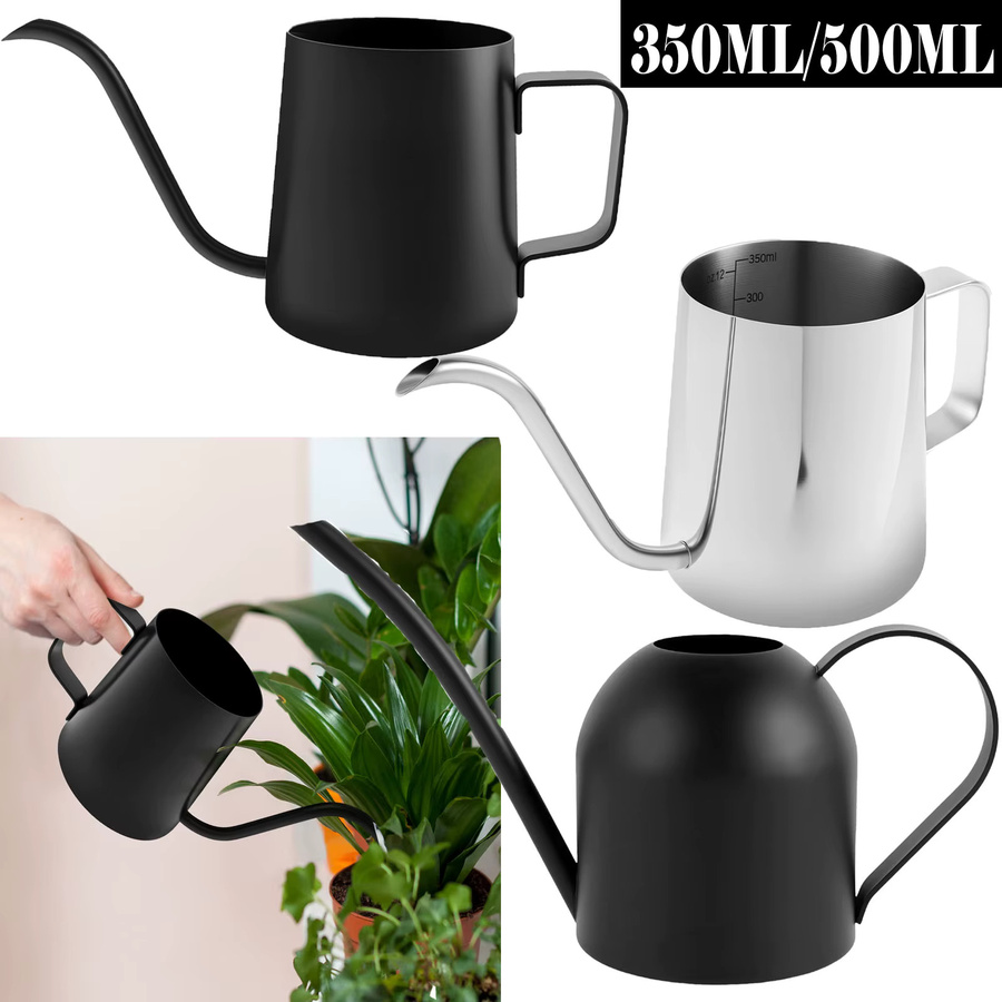 Willstar Gießkanne aus Edelstahl mit langem Auslauf im skandinavischen Design, Silber oder Schwarz - Bild 3