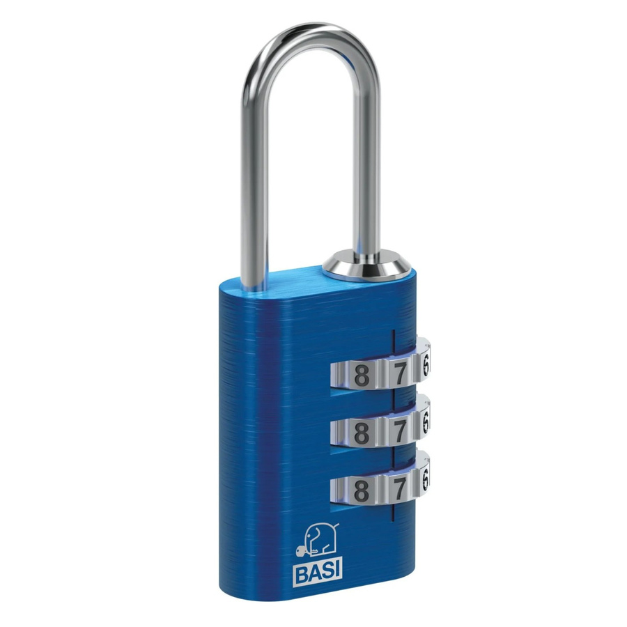 BASI Kofferschloss KS 611 Blau mit einstellbarer Zahlenkombination und Aluminiumgehäuse - Bild 2
