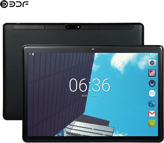 BDF S10 Android 11 Tablet mit 4 GB RAM und 64 GB ROM, 10,1 Zoll Display, Schwarz - Bild 1