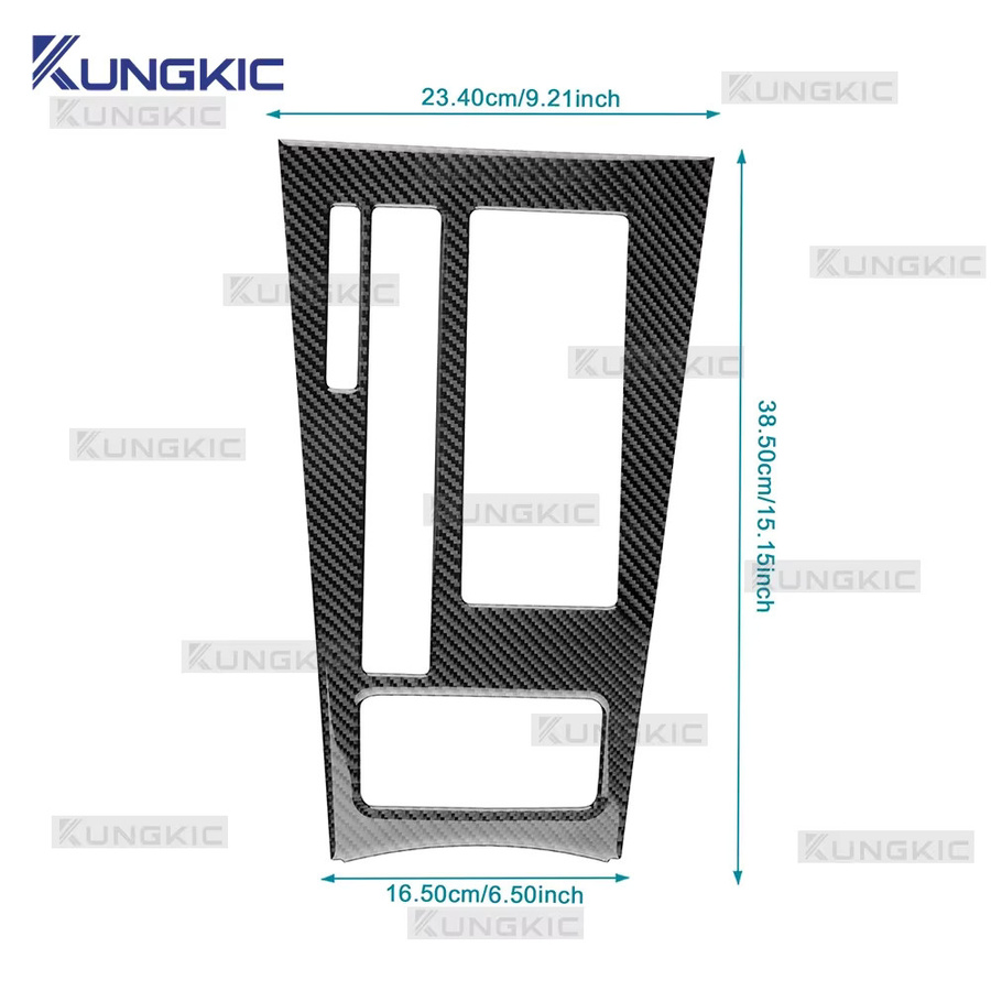 KUNGKIC Carbon-Faser Schalthebelblende für Opel Astra L C02 Automatikgetriebe, Schwarz - Bild 4