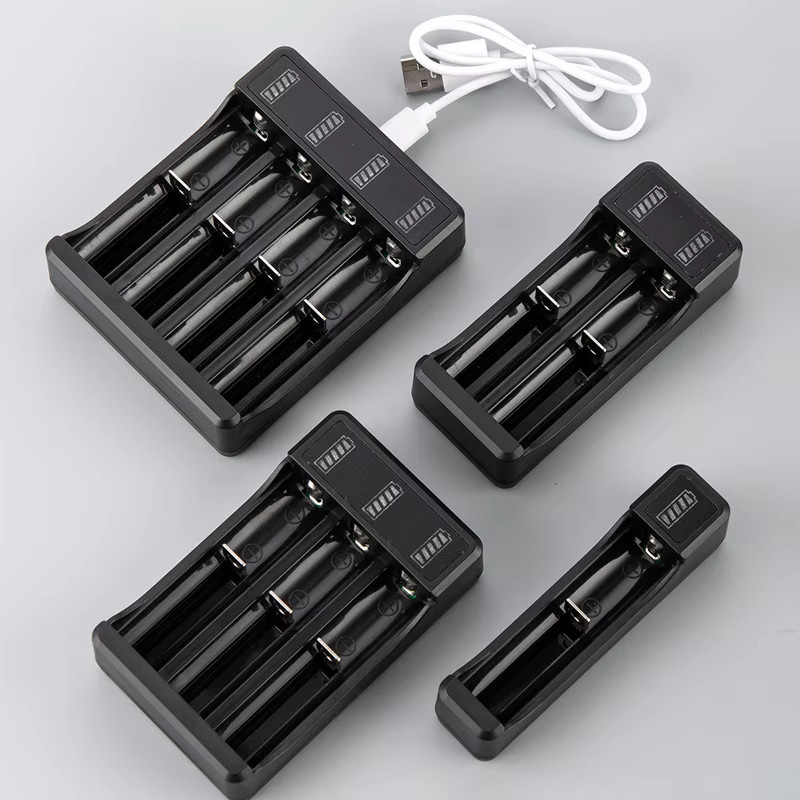 Kebidumei Universelles Lithium-Ionen Batterieladegerät mit LED-Anzeige und Kabel, 3,7 V, Schwarz, für 18650, 16650 und 14500 Akkus - Bild 6