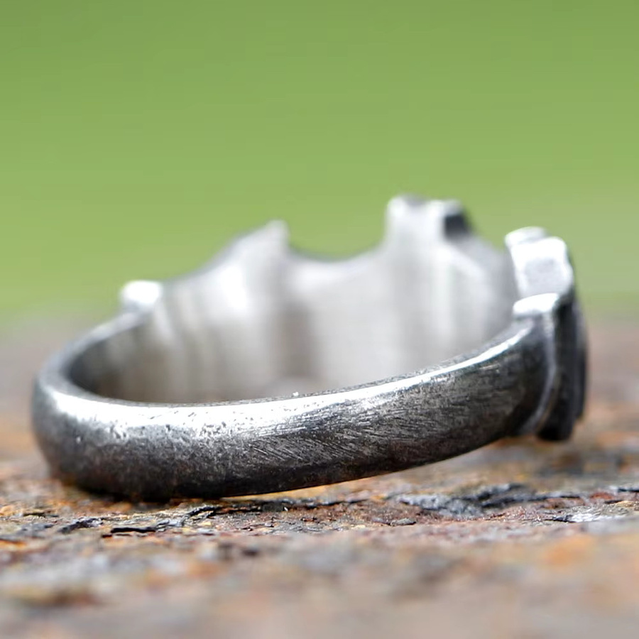 Ring Edelstahl, Silber, Unisex, Drachen Nacht Wut - Bild 3