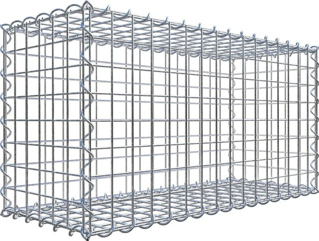 Gabiona Spiralgabione aus Stahl in Silbergrau, B/T/H: 80 x 30 x 40 cm - Bild 1