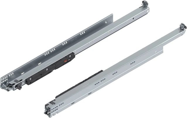 Blum Unterbodenführung Movento Blumotion S 766H7500s mit Soft-Close, Nennlänge: 750 mm, Tragkraft: 60 kg, Farbe: Silber - Bild 1