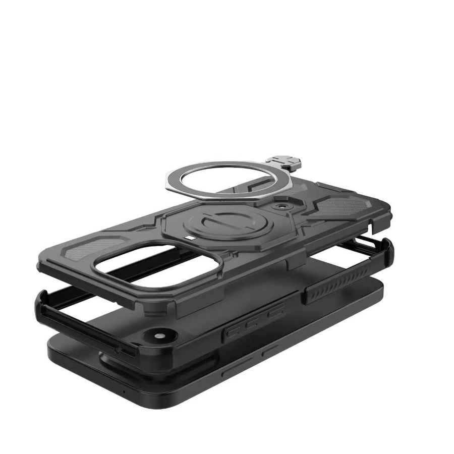 Robuste Protect Ring Stand Schutzhülle für Xiaomi 15T Pro, 17 Pro Max, Redmi Note 15 Pro Plus, 15 und 15C mit Wireless Charging, Farbe: Schwarz - Bild 2