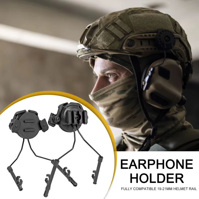BOOIU Taktische Schienenhalterungen für Headsets mit 360-Grad-Drehung, Helmschienenadapter für Airsoft in Grün - Bild 6