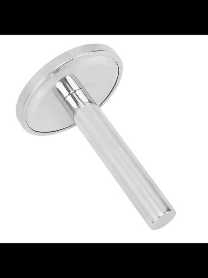 Qiilu Fleischstampfer aus Edelstahl 304 in Silber mit ergonomischem Griff und gewichtetem Design - Bild 5