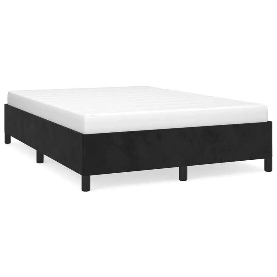 vidaXL Bettgestell aus Samt in Schwarz, B/T/H: 140 x 200 x 143 cm - Bild 2