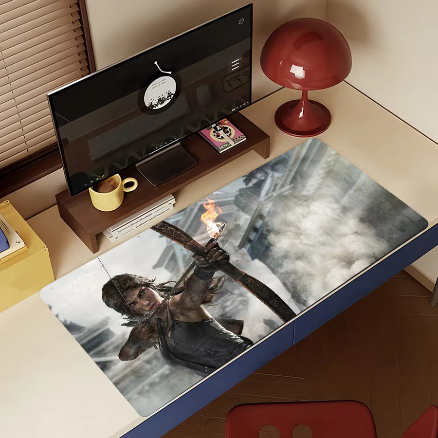 Game T-Tomb R-Raider Mauspad in Multicolour, rutschfeste Gamer-Schreibtischunterlage für Laptop und Büro - Bild 4