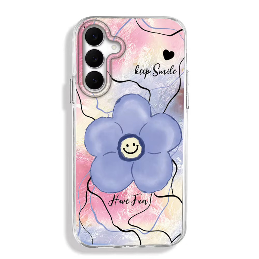 FunYudas Luxus Handyhülle mit bunten rosa Blumen für Samsung Galaxy S25 FE S26 S24 S23 S22 S21 S20 Ultra, weiche TPU Abdeckung, Pink Multicolour - Bild 3