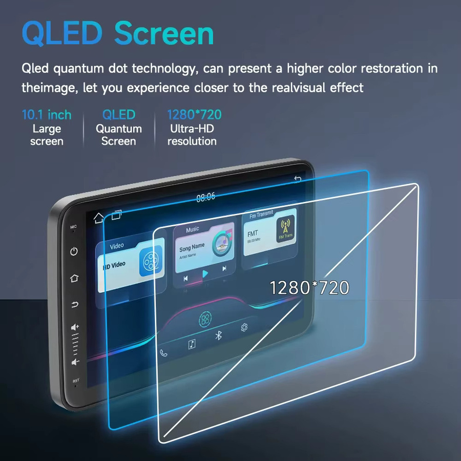Jiuyin Touchscreen Auto Kopfstützen-Player mit IP-Bildschirm, WLAN, Bluetooth, FM und Airplay, Schwarz - Bild 5
