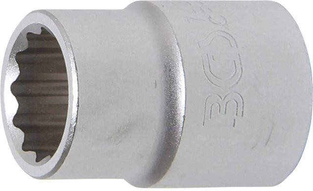 BGS Steckschlüssel Einsatz Zwölfkant aus Chrom-Vanadium, Antrieb 3/4 Zoll, Schlüsselweite 22 mm, Farbe Silber - Bild 1