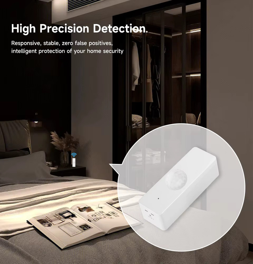Tuya Smart Home PIR Bewegungssensor WiFi und Zigbee Infrarot-Körperdetektor in Weiß, kompatibel mit Alexa und Google Assistant - Bild 3