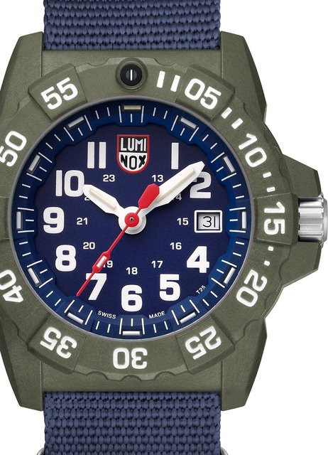 Luminox Armbanduhr, Quarz, Kunststoff, 45 mm, Blau, Textil/NATO, Herren - Bild 1