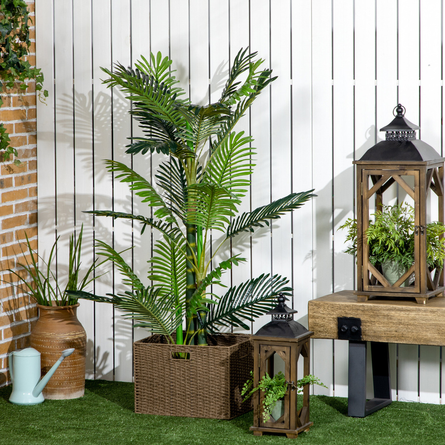 HOMCOM Künstliche Palme Grün mit Zementfüllung im Topf, Höhe: 150 cm - Bild 2