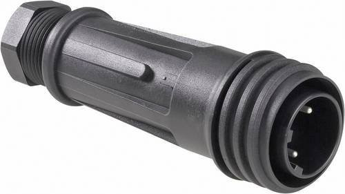 Bulgin Rundsteckverbinder PX0921/04/P Serie PX09, gerade, 4 Pol, Schwarz - Bild 1