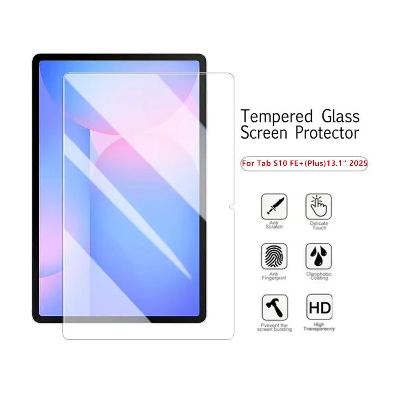 Displayschutz aus gehärtetem Glas für Samsung Galaxy Tab S10 FE Plus 13,1 Zoll und S10 FE 10,9 Zoll, transparent - Bild 2