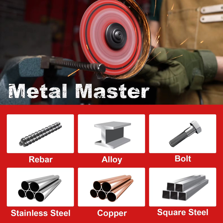 EZARC Trennscheibe für Metall und Edelstahl, rote Diamant-Trennscheibe, Durchmesser: 125 mm - Bild 2