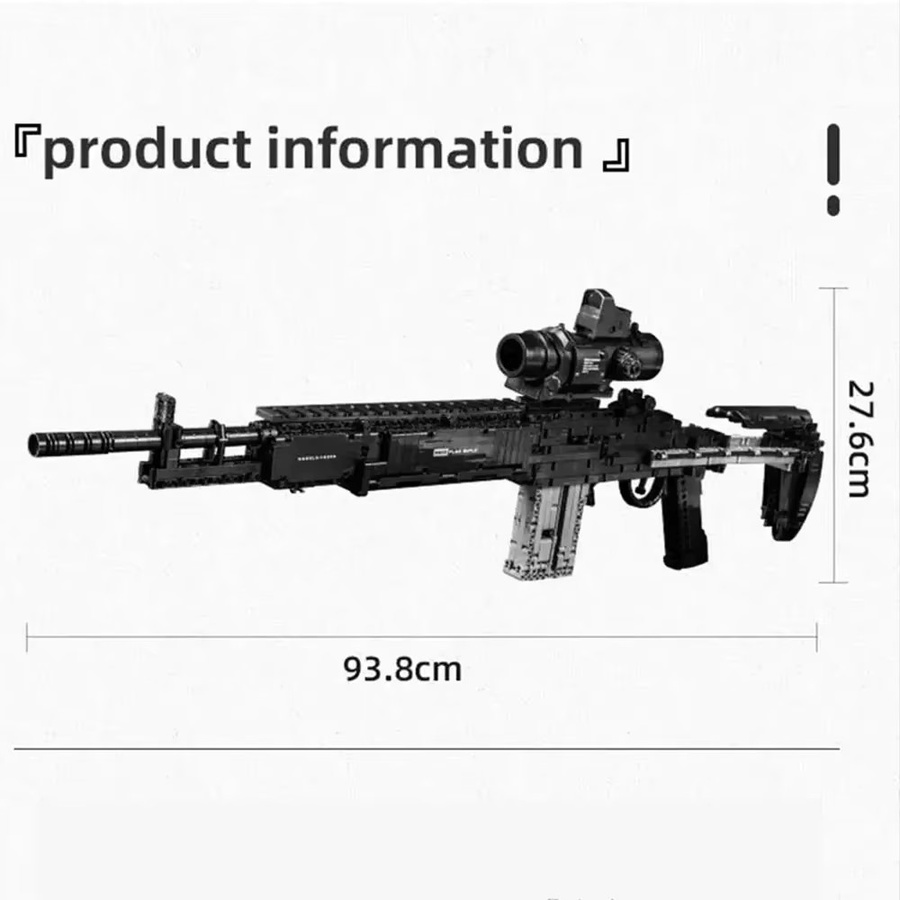 MOULD KING 14026 Militär MK14 Kampfgewehr Simulationsmodell, Bausteine, ab 14 Jahren - Bild 4