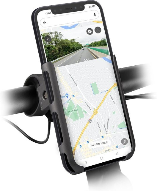 SBS Anti-Vibrations-Handyhalter für Fahrrad und Motorrad in Schwarz für Smartphones bis 6,7 Zoll - Bild 1