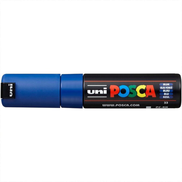 uni POSCA-Marker PC-8K mit 8mm Keilspitze in Blau - Bild 1
