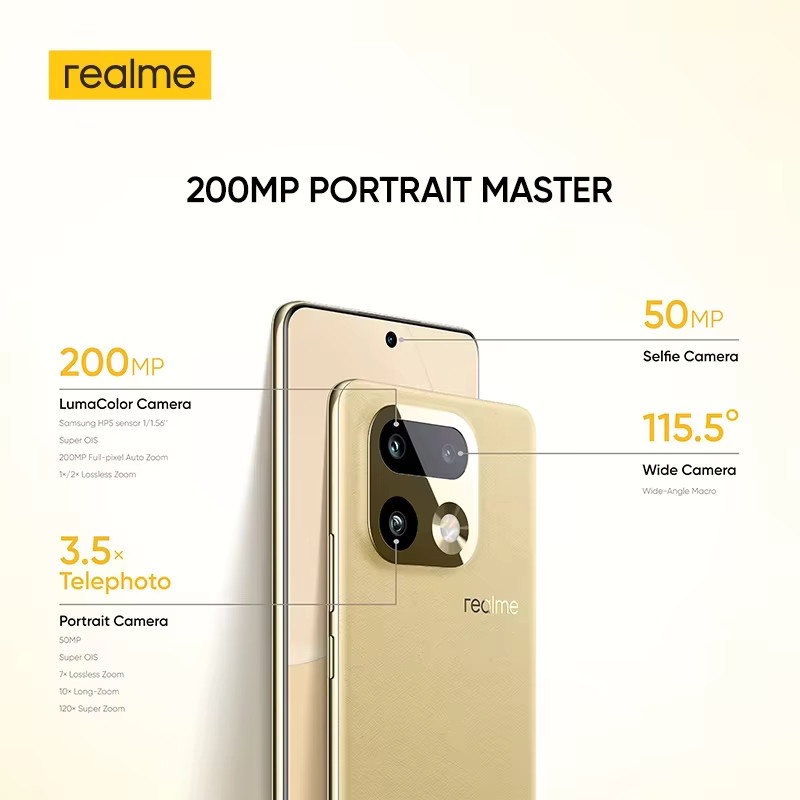 realme 16 Pro Plus 5G Smartphone mit 200MP OIS Kamera, Snapdragon 7 Gen 4, 6,8 Zoll AMOLED 144Hz gebogenem Bildschirm und 7000mAh Akku in Grau - Bild 2