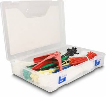 Delock 18640 Kabelbinder-Sortiment in Mehrfarben aus Kunststoff, 600 Stück - Bild 1
