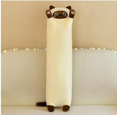 Binchi Fitness Plüsch-Katzenspielzeug-Kissen, Gelb, 50cm, ab 3 Jahren - Bild 1