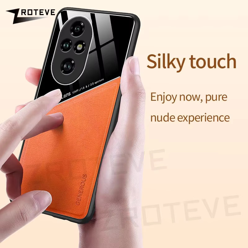 ZROTEVE Soft-Frame Handyhülle mit Leder-Textur für Honor 200 Pro, Honor 400 Pro und Honor 400 Lite in Schwarz - Bild 5